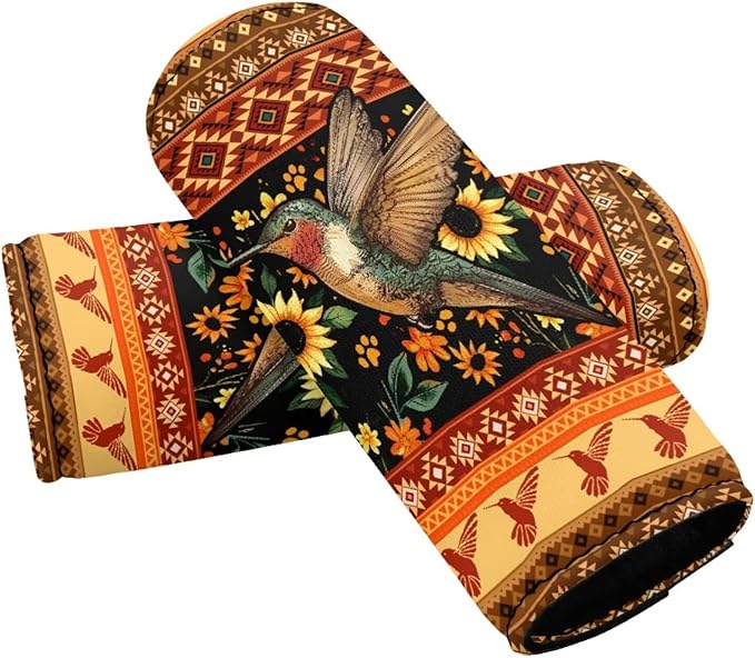 BIGCARJOB Hummingbird Luggage Handle Wrap Set Luggage Handle Cover Suitcase Handle Tags Suitcase Identifier Protective Cover Trolley Case Grip