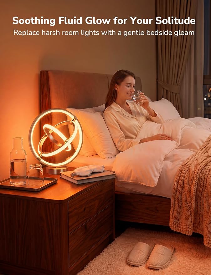 Lepro TB1 AI Smart Table Lamp, RGB+IC Addressable Color Changing Desk Lamp | Music Sync, DIY Endless Scenes, Alexa Google Home Enable, APP Control Cool LED Lamp for Any Room, Ambient Lighting, 2.4 GHz