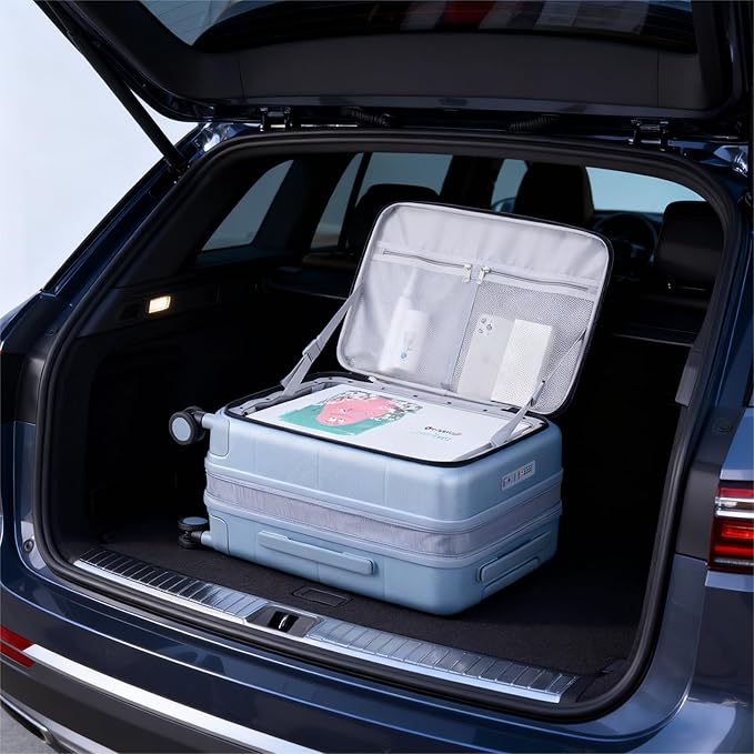 Hanke Hardside Expandable Large Checked Luggage, 28 Inch Top Opening Trunk Luggages with Spinner Wheels, All-PC Hard Shell Suitcase, Lightweight TSA Approved (Grey, 120L)