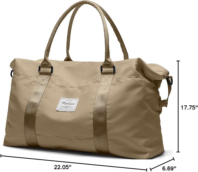 HYC00 Travel Duffel Bag,Carry-on Overnight Weekender Bags for Women,Sports Tote Gym Bag with Wet Pocket
