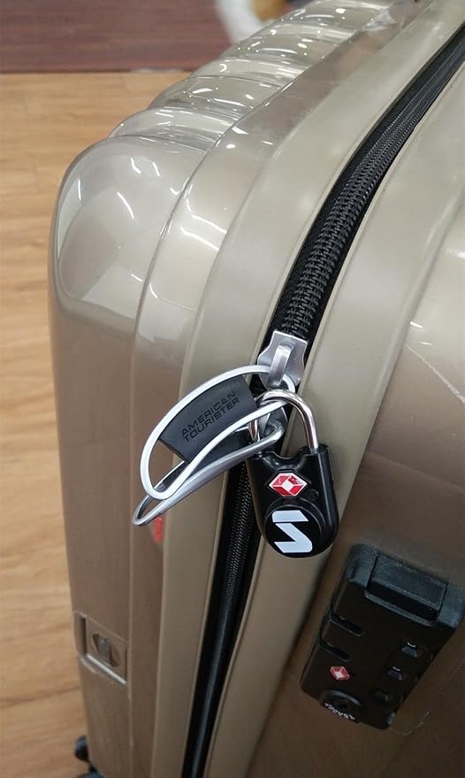 SURE LOCK Mini TSA Approved Keyed Luggage Lock – One Key Opens All, Fits Tight Zipper Gaps & Small Pull Holes, Compact Travel Lock for Suitcases, Backpacks & Handbags