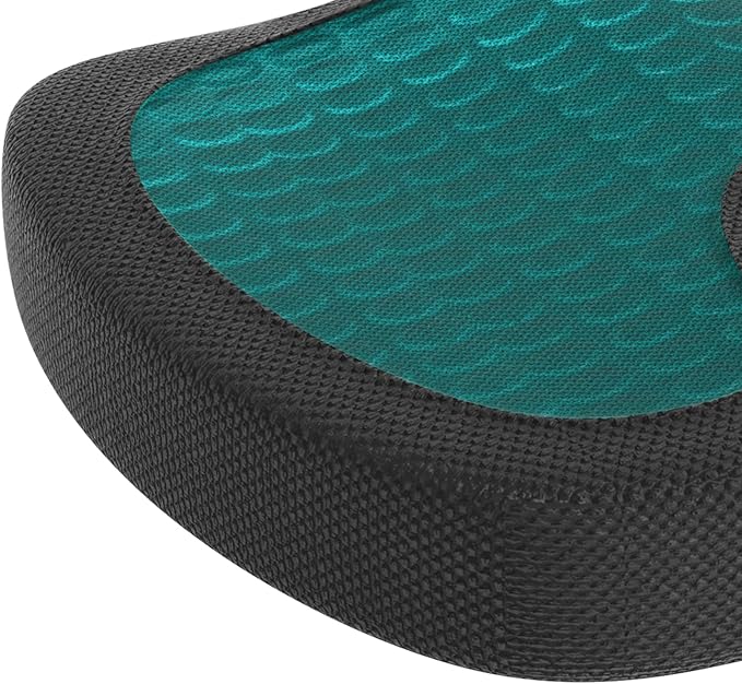 Amazon Basics Comfortable Seat Cushion for Office Chairs, Gel Enhanced Memory Foam, Non-Slip, Cooling Support for Long Sitting, Black