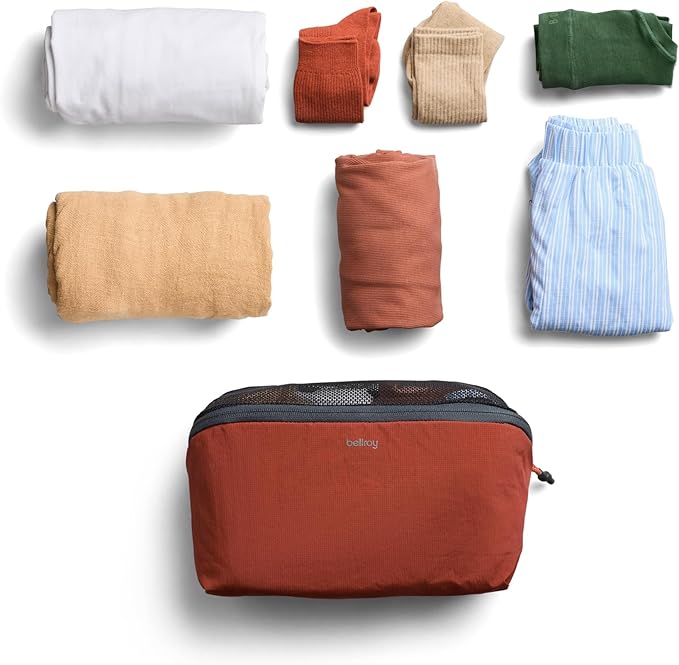 Bellroy Packing Cube 4L (Organizer Packing Pouch with Internal Zip Pocket and Durable, Lightweight Design) - Clay