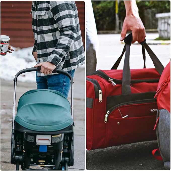 4 Pcs Neoprene Luggage Handle Wrap for Suitcase Luggage Tags Identifiers Bulk Luggage Handle Wrap Luggage Tag Wraps Travel Accessories (Black)