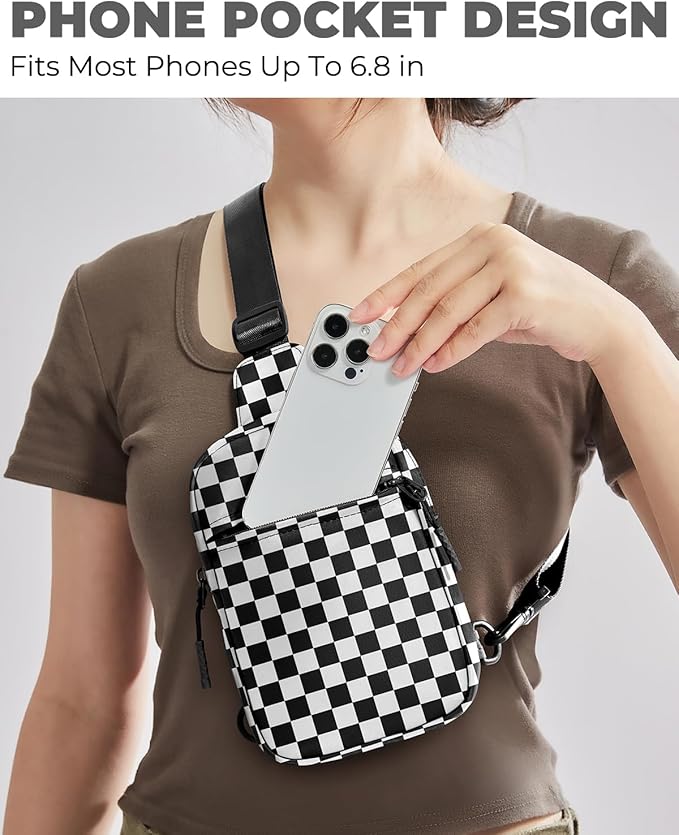 CHOLISS Small Sling Bag for Women and Men, Crossbody Bags Trendy Fanny Packs Chest Bag with Extended Strap