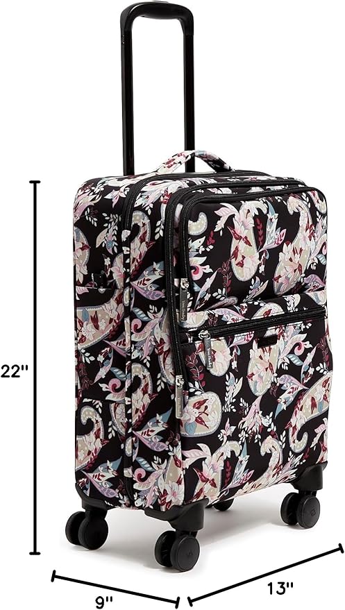 Softside Rolling Suitcase Luggage, Botanical Paisley, 22" Carry On