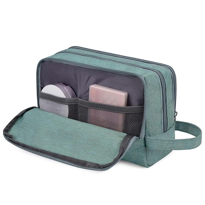 Toiletry Bag for Men Hanging Dopp Kit Water Resistant Shaving Bag Small Toiletry Bag for Traveling (Turquoise)
