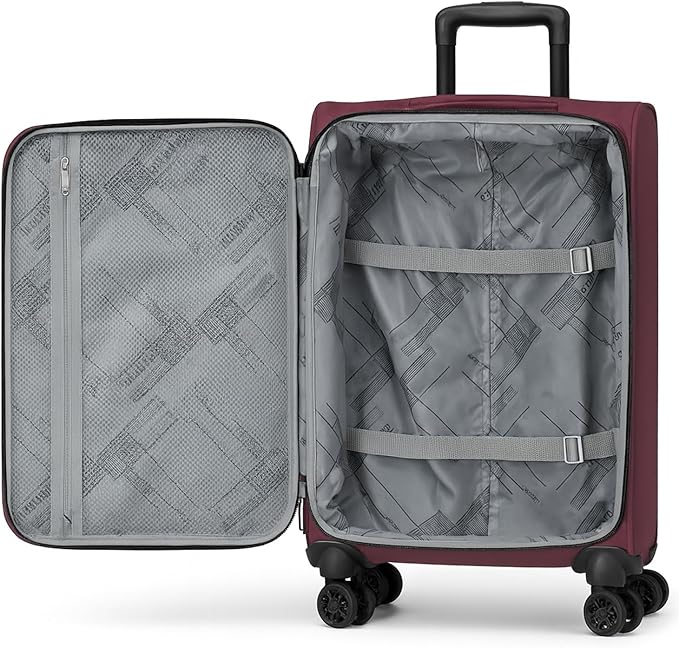 World Traveler Dejuno Jasper 24-Inch Lightweight Expandable Spinner Luggage - Burgundy