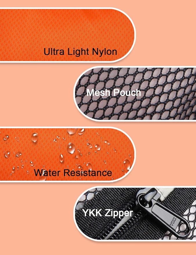 GOX Travel Toiletry Bag Dopp Kit Case for Men Multifunction Packing Organizer Pouch(Orange)
