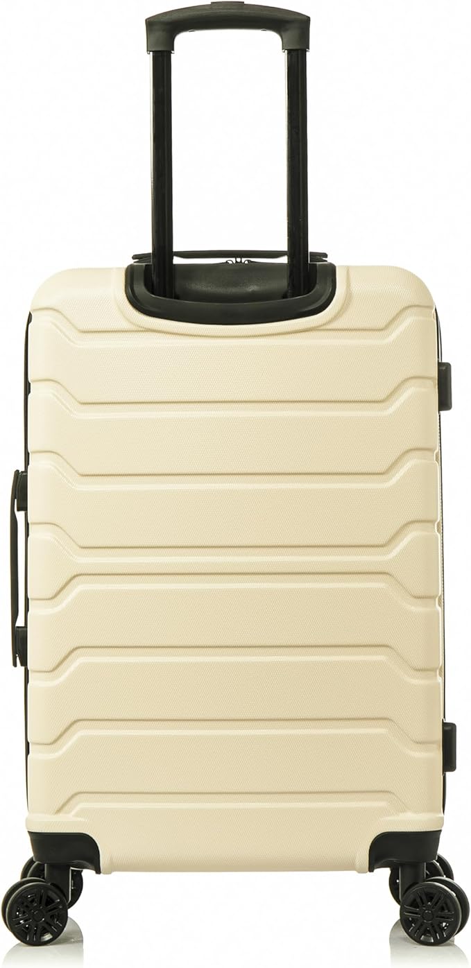 InUSA TREND Luggage with Spinner Wheels | Durable lightweight Hardside Suitcase, Travel bag with Handle and Trolley, 24-Inch Medium Checked luggage | Sand