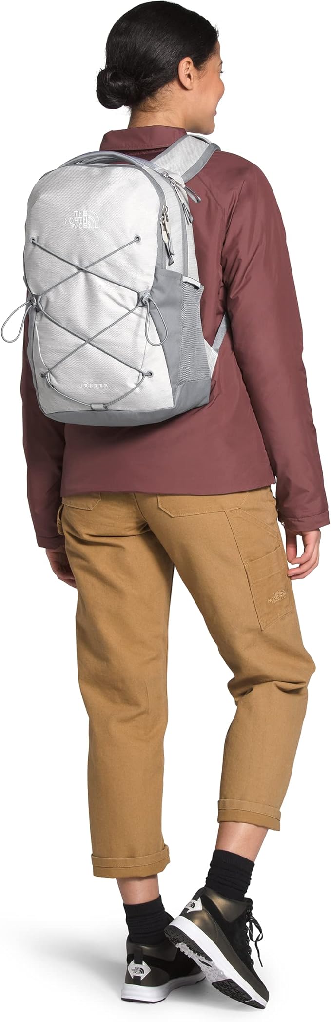 The North Face Women's Jester Commuter Laptop Backpack, TNF White Metallic Mélange/Mid Grey, One Size