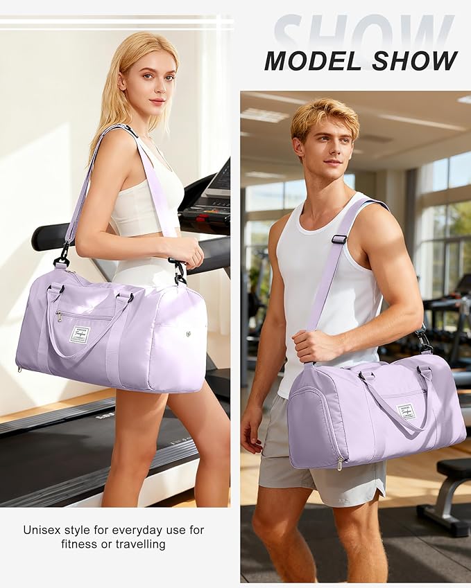 Gym Bag Womens,Travel Duffel Carry on Bag Sport Tote Bag Weekend Overnight Bag