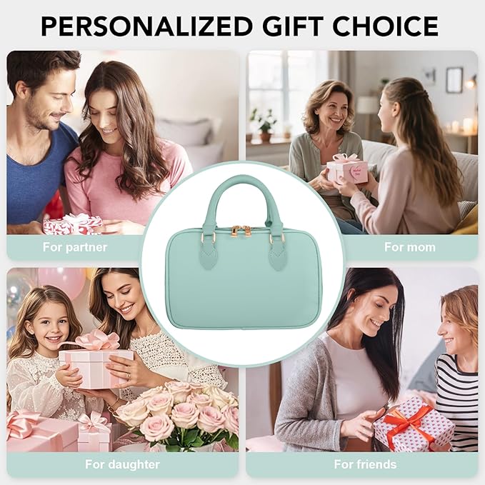 Travel Makeup Bag for Women Fashion Large Capacity Pouch Open Flat Cosmetic Portable Organizer Waterproof Large Opening Storage Toiletry Bags Vertical Free-Standing Brush Holder for Easy Access Blue