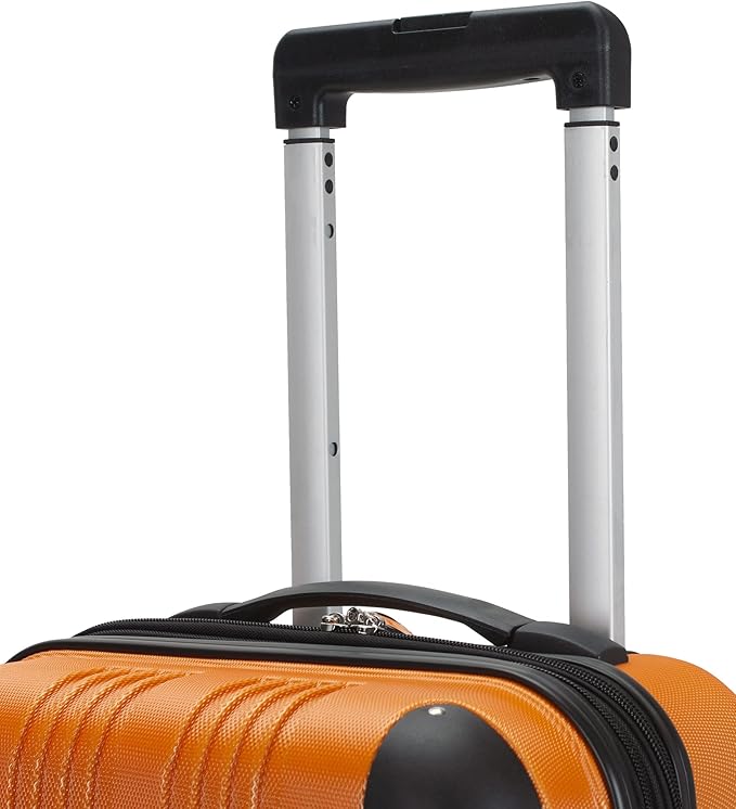 Rockland London Hardside Spinner Wheel Luggage, Orange, 3-Piece Set (20/24/28)