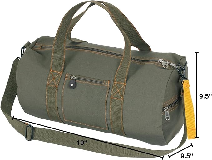 Rothco Canvas Equipment Duffle Bag – Travel & Gym Bag with Heavyweight Cotton Canvas Material – Great for Storing Gear, Clothing, and More