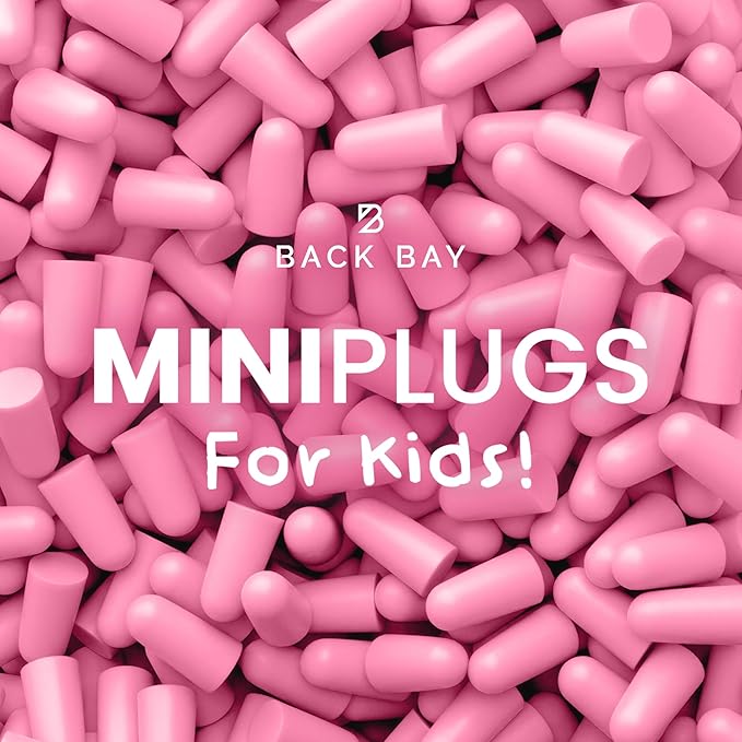 MiniPlugs - Earplugs for Kids (Age 4-9) Skin-Safe Lab Tested Extra Small Ear Plugs for Kids, Children's Ear Plugs for Sleeping, Slim Fit Toddler Earplugs Noise Reduction, Child Concert Protection