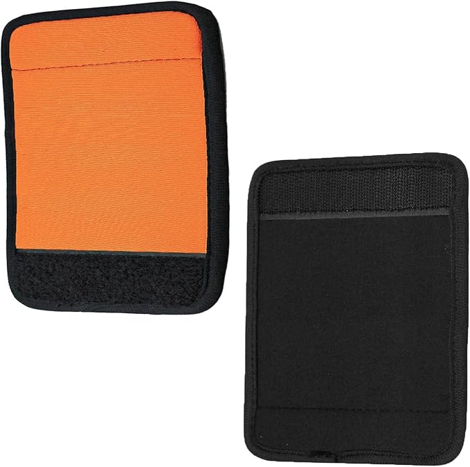 Hibate 5pcs Neoprene Luggage Handle Wrap for Suitcase Identifier Luggage Makers Covers Wraps Travel Accessories - Fluorescent Orange