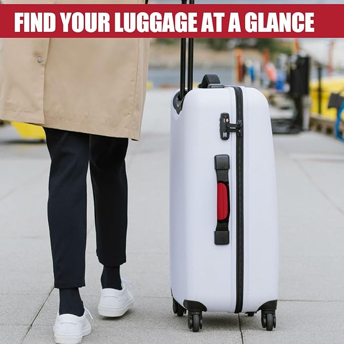 6 Pack Luggage Handle Wrap, Luggage Handle Wraps for Suitcase, Deep Red Luggage Tags, Suitcase Tags identifiers for Travel Accessories