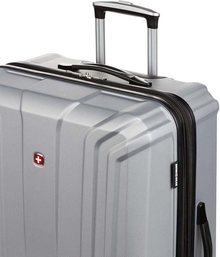 SwissGear 3750 Hardside Expandable Luggage with Spinner Wheels, Silver, 3-Piece Set (20/24/27)
