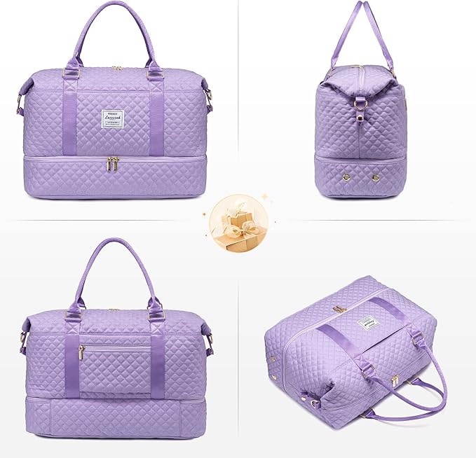 LOVEVOOK Travel Duffle Bag,Weekender Bags for Women with Shoe Compartment,Carry on Overnight Bag with Toiletry Bag,Gym Duffel Bag with Wet Pocket, Hospital Bags for Labor and Delivery
