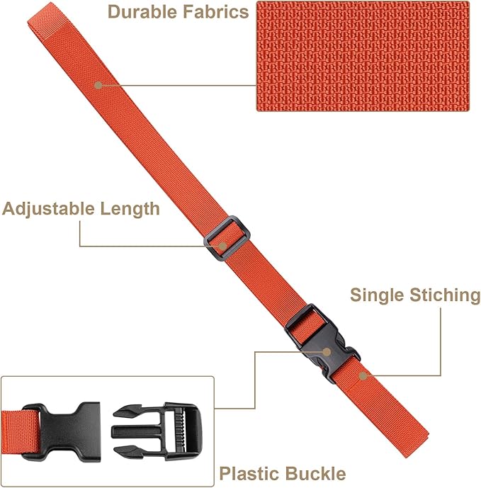 MAGARROW 78" x 1" Strap Buckle Packing Straps Adjustable 1-Inch Belt