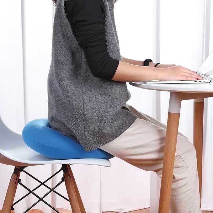 Inflatable Seat Cushions Inflatable Hemorrhoid Pillows Breathable Donut Pillow for Tailbone Pain Bed Sores Office Chair Computer Desk Chair Wheelchair Postpartum Car Seat Travel Airplane