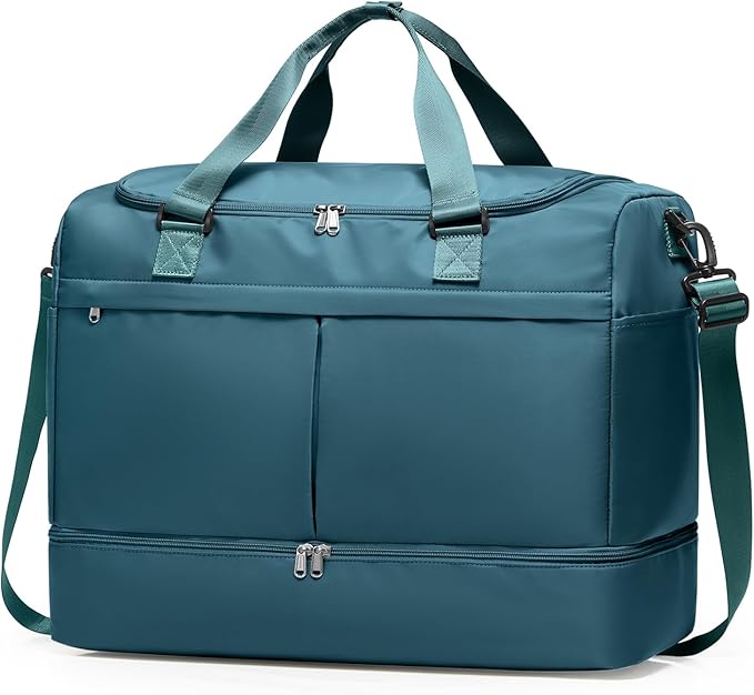 Weekender Bags for Women - 50L Large Travel Duffle Bag with Shoe Compartment - Carry on Overnight Bag for Travel, Weekend Getaway, Gym, Hospital