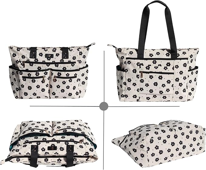 Weekender Bag Carry On Bag Overnight Tote Travel Duffle with 13 Pockets for Travel,Work,Gym,Beach,Teacher,Nurse