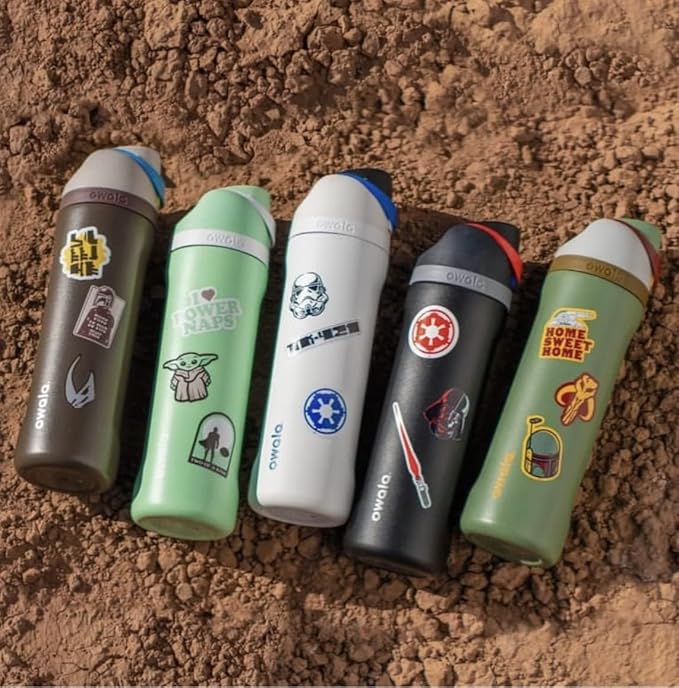 Owala Star Wars FreeSip Insulated Stainless Steel Water Bottle with Straw for Sports and Travel, BPA-Free, 24-Ounce, Stronger Than You Think