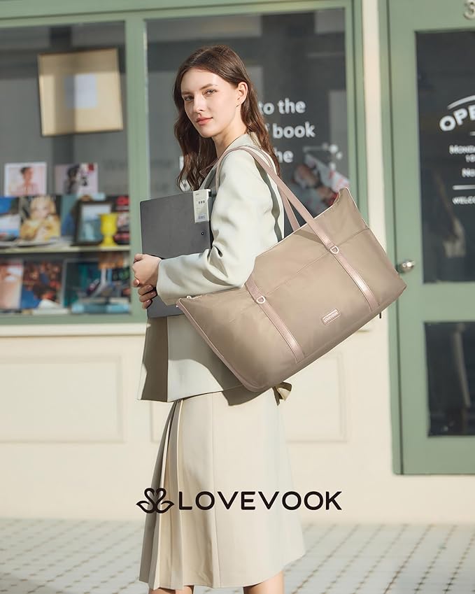 LOVEVOOK Gym Bag for Women, Small Sport Duffle with Shoe Compartment, Weekender Travel Tote for Work Yoga Workout