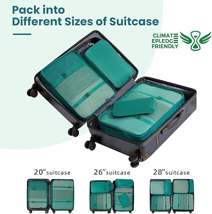 BAGAIL 6 Set/8 Set/10 Set Packing Cubes Various Sizes Packing Organizer for Travel Accessories Luggage Carry On Suitcase