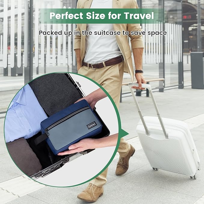 Travel Toiletry Bag - Small Toiletry Bag for Men Skincare Bag for Toiletries Accessories Gifts - Navy Blue