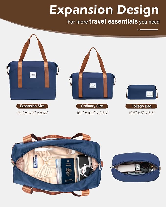LONG VACATION Carry On Luggage Sets 3 Piece 20 Inch Suitcase Set, ABS+PC Hardshell Lightweight Travel Luggage with Spinner Wheels & YKK Zipper TSA Lock (NAVY, 20 Inch)