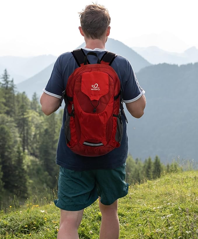 WATERFLY Lightweight Packable Hiking Backpack: 30L Foldable Travel Daypack Ultralight Camping Day Pack for Woman Man