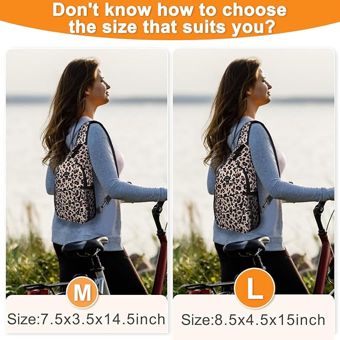 Crossbody Bags for Women Men Trendy Sling Bag Backpack Casual Chest Bag with Convertible Shoulder Strap