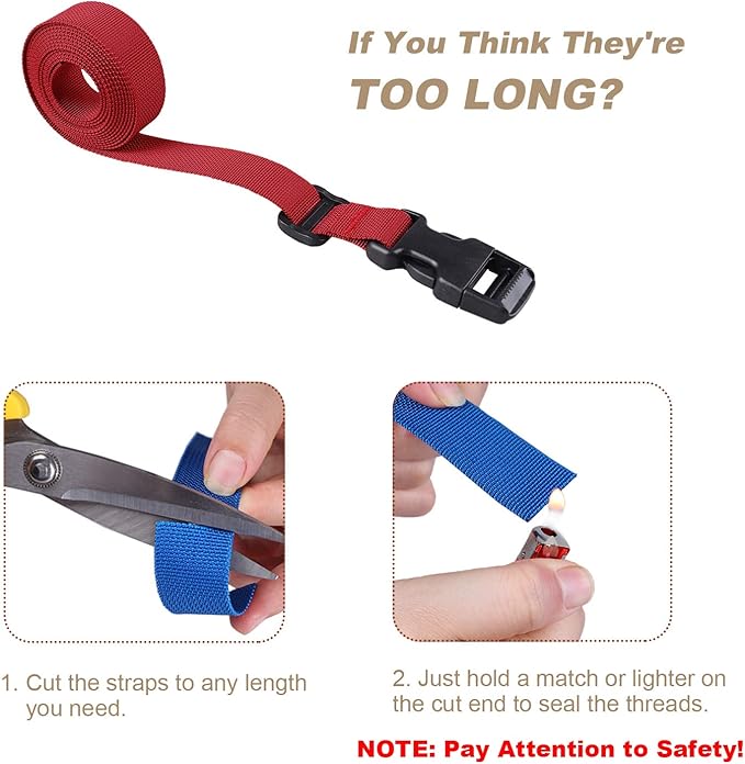 MAGARROW 78" x 1" Strap Buckle Packing Straps Adjustable 1-Inch Belt