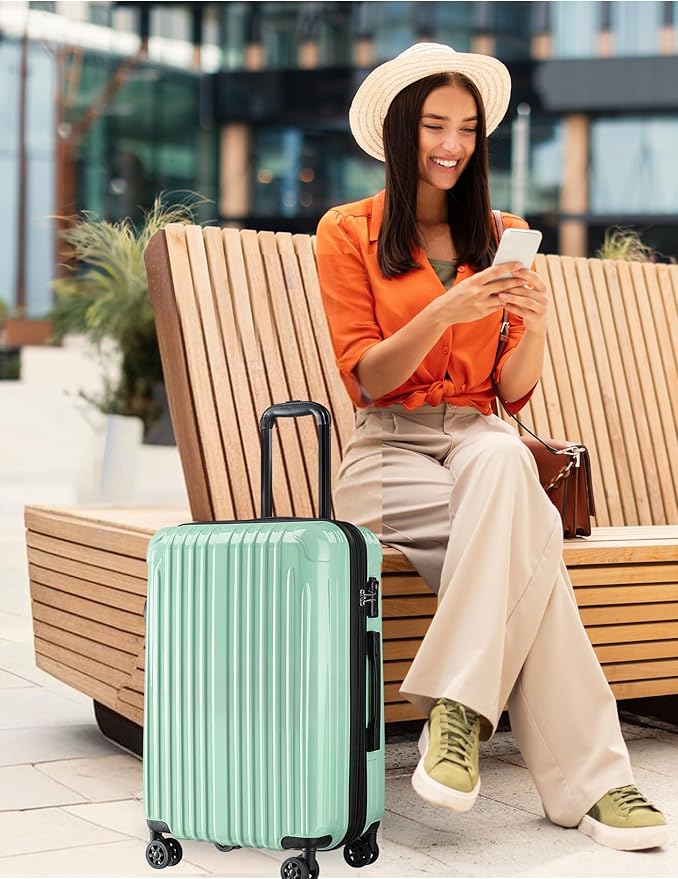 27 inch Luggage - Airline Approved Suitcases with Spinner Wheels, Built-In TSA Lock,Hard Shell Expandable Suitcases