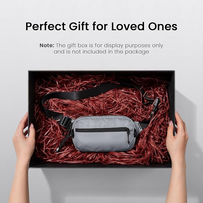 tomtoc 1.5L Sling Bag with RFID Blocking, Crossbody Bag Minimalist Chest Shoulder Pack for Men and Women, Water-resistant Lightweight Casual Waist Fanny Pack for Travel, Daily Use