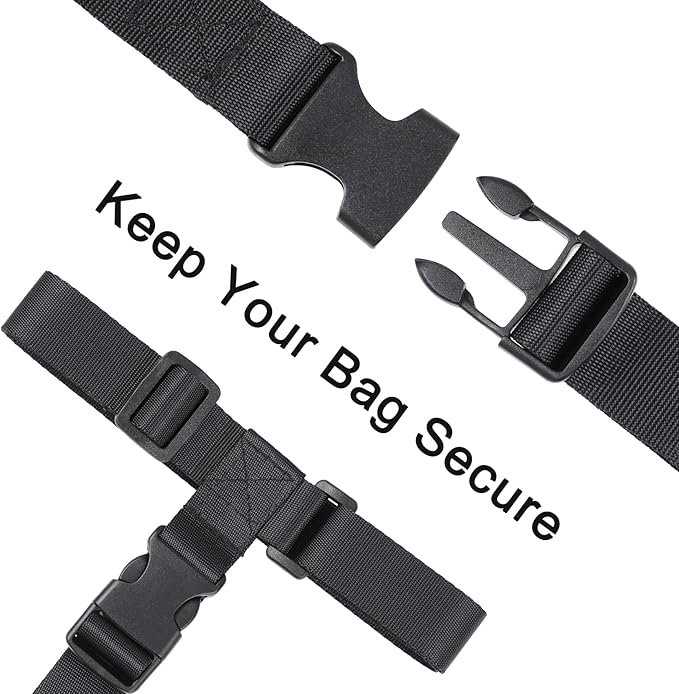 Vigorport Luggage Straps, Luggage Connector Straps for Suitcases Add A Bag and Connect Your 2 Suitcases Together Adjustable Attachment Accessories Belts (1'' Width Medium Size)