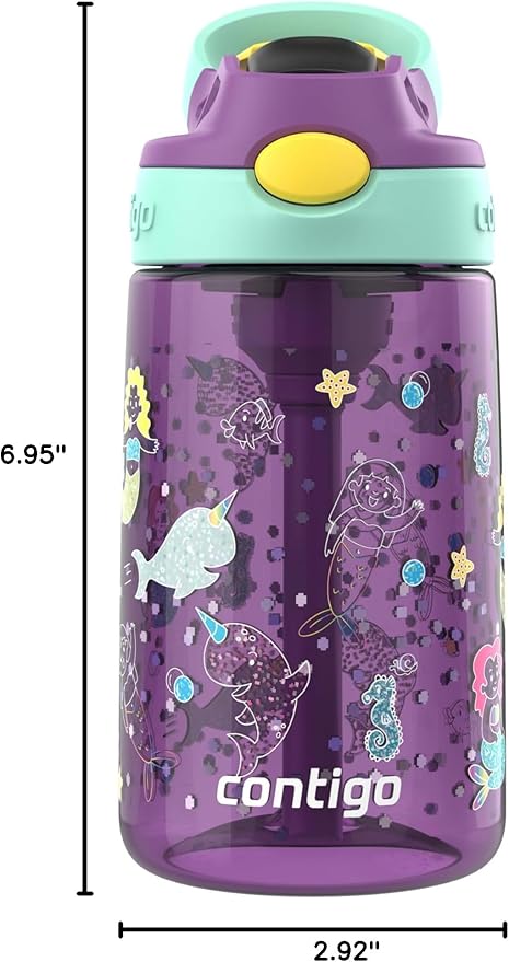 Contigo Kids Water Bottle with Redesigned AUTOSPOUT Straw, 14 oz