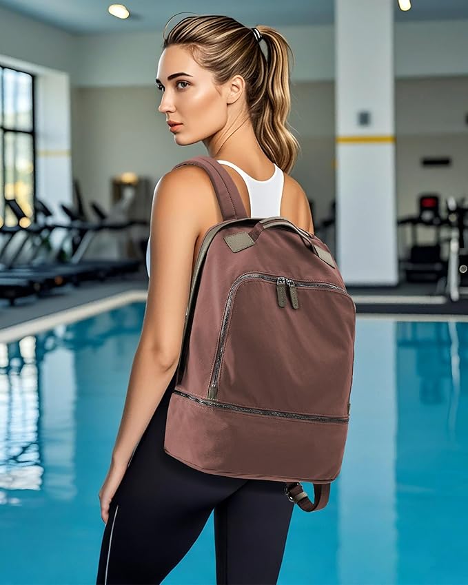 Gym Backpack for Women Waterproof Small Gym Bag With Shoe Compartment Sports Essentials Cheer Backpack with Wet Dry Pocket,Pink