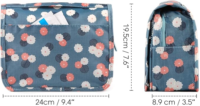 Narwey Small Hanging Travel Toiletry Bag for Women, Travel Bag for Toiletries, Makeup Bag Organizer Make Up Bags Cosmetic Bags for Girls