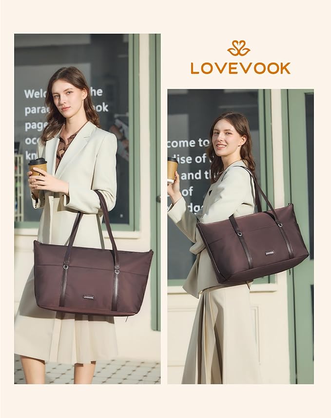 LOVEVOOK Gym Bag for Women, Small Sport Duffle with Shoe Compartment, Weekender Travel Tote for Work Yoga Workout