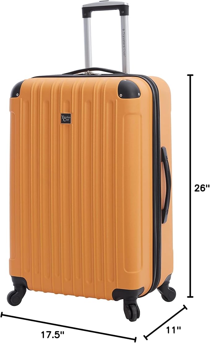 Travelers Club Midtown Hardside 4-Piece Luggage Travel Set, Butterscotch
