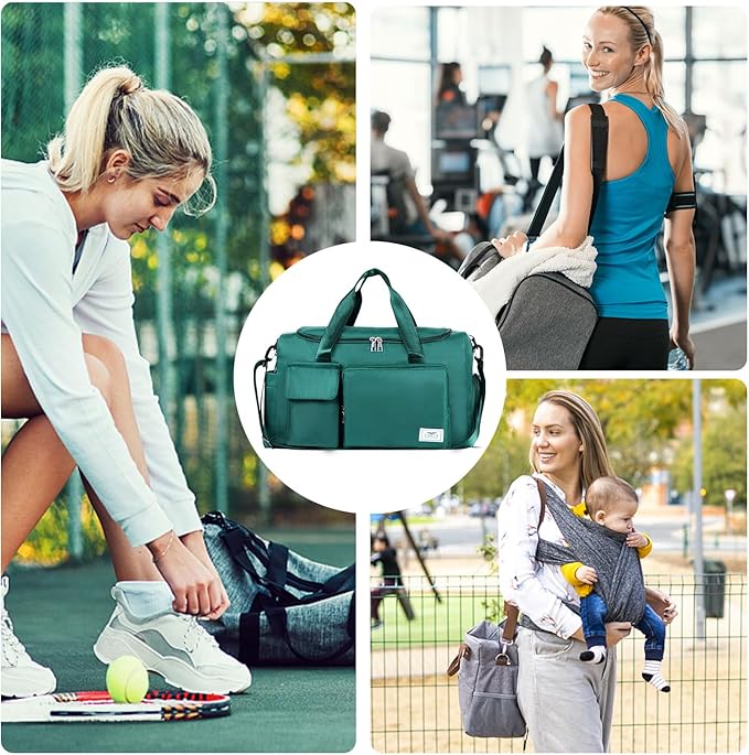 FIORETTO Women's Gym Duffle Bag with Shoes Compartment, 30L Capacity, Ideal for Travel, Gym, Sports, Duffel, Weekender