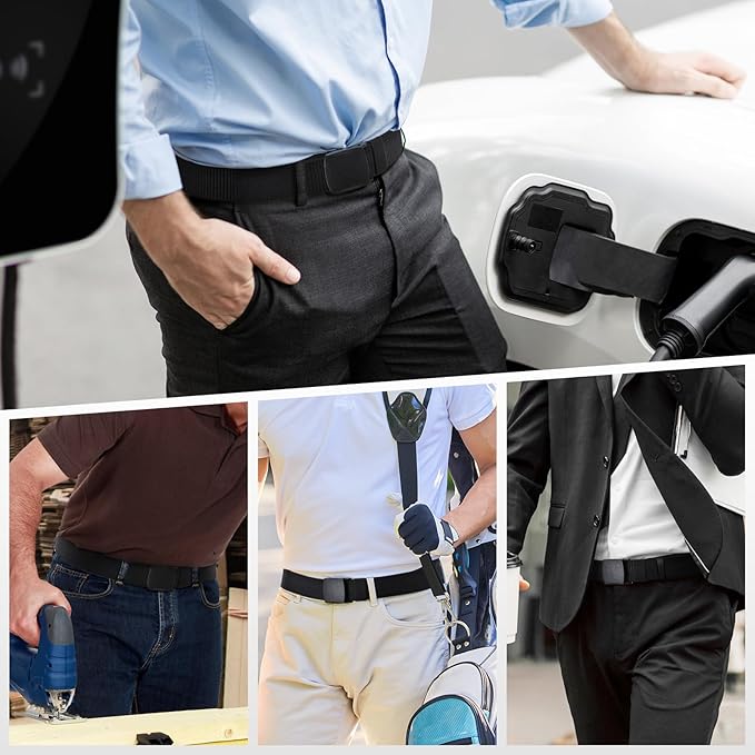 UNGGJKB Tactical Men's Nylon Belts,5 Pack Mens Belts Casual,Military Canvas Outdoor Metal-free Belts