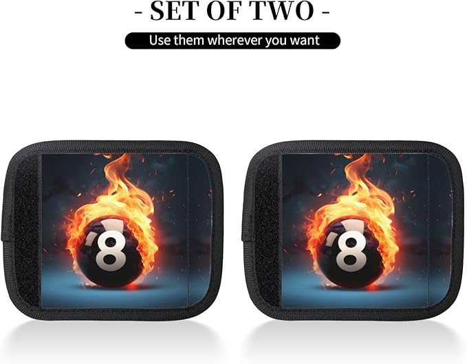 Cool Billiard Pool Snooker Ball Handle Wrap 2 Pieces, Soft Handle Grip for Women Men Business Luggage Outdoor Bag Markers Décor