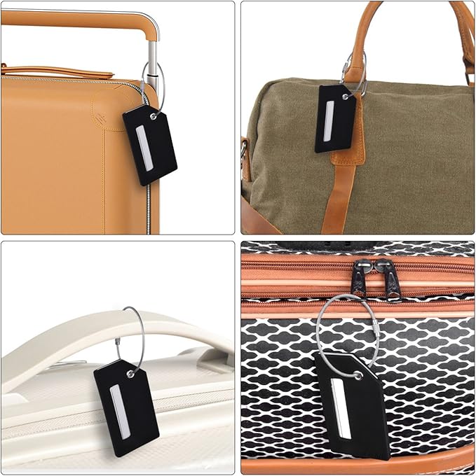 5Pack Silicone Luggage Tag with Name ID Card Perfect to Quickly Spot Luggage Suitcase by Ovener