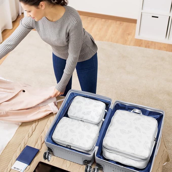 Cambond Compression Packing Cubes for Travel - Lightweight Expandable Travel Bags Luggage Organizers Travel Essentials Compression Cubes for Travel Space Saver for Carry on Suitcases Organizer