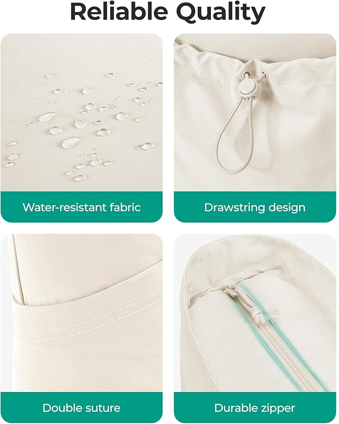 BAGSMART Foldable Tote Bag with Drawstring Bag, Large Tote Bag Shoulder Bag Top Handle Handbag for Travel, Work, Beach, Gym